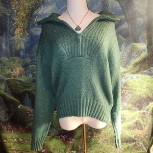 the coziest half zip sweater by